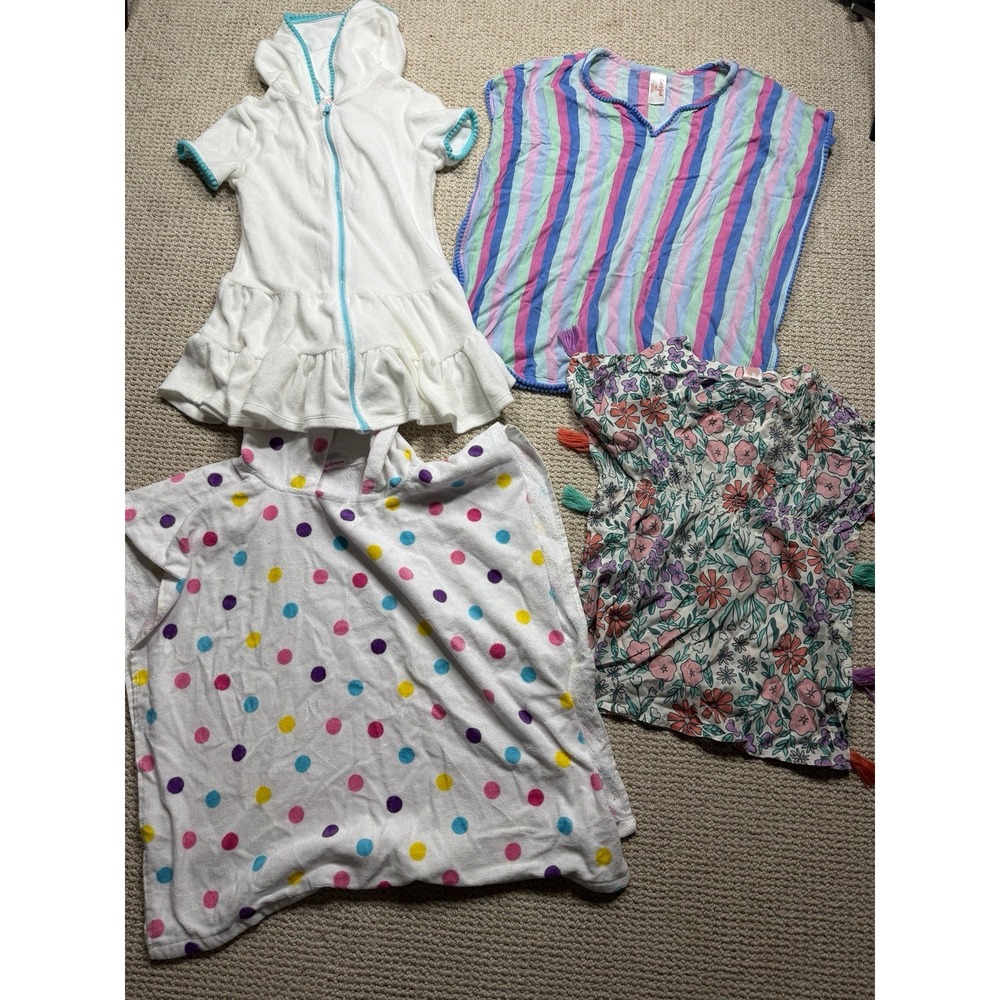 Girls Swim Cover‎ Up Lot Size 4/5 And 6/7 Cat & Jack Tommy Bahama Terry Cloth